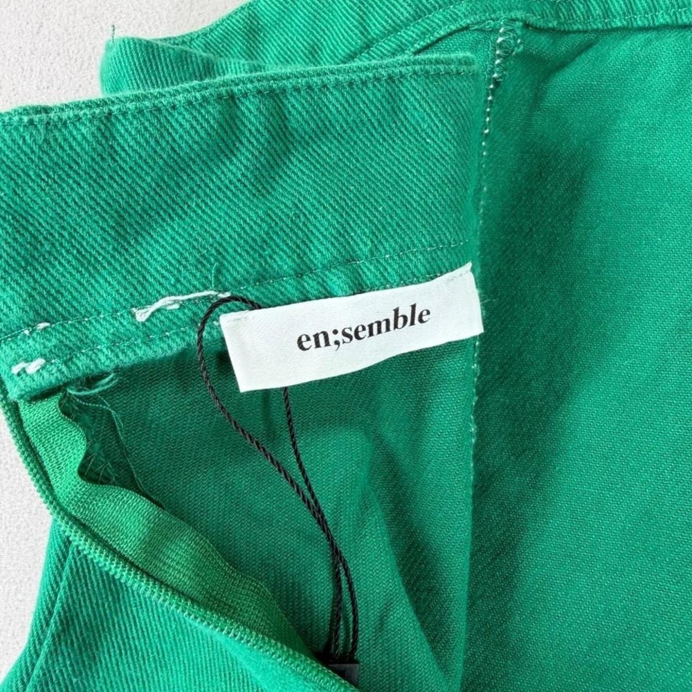 Y2K Green Strapless Denim Mini Dress Bodycon Indie Sleaze Tube - Picture 5 of 5